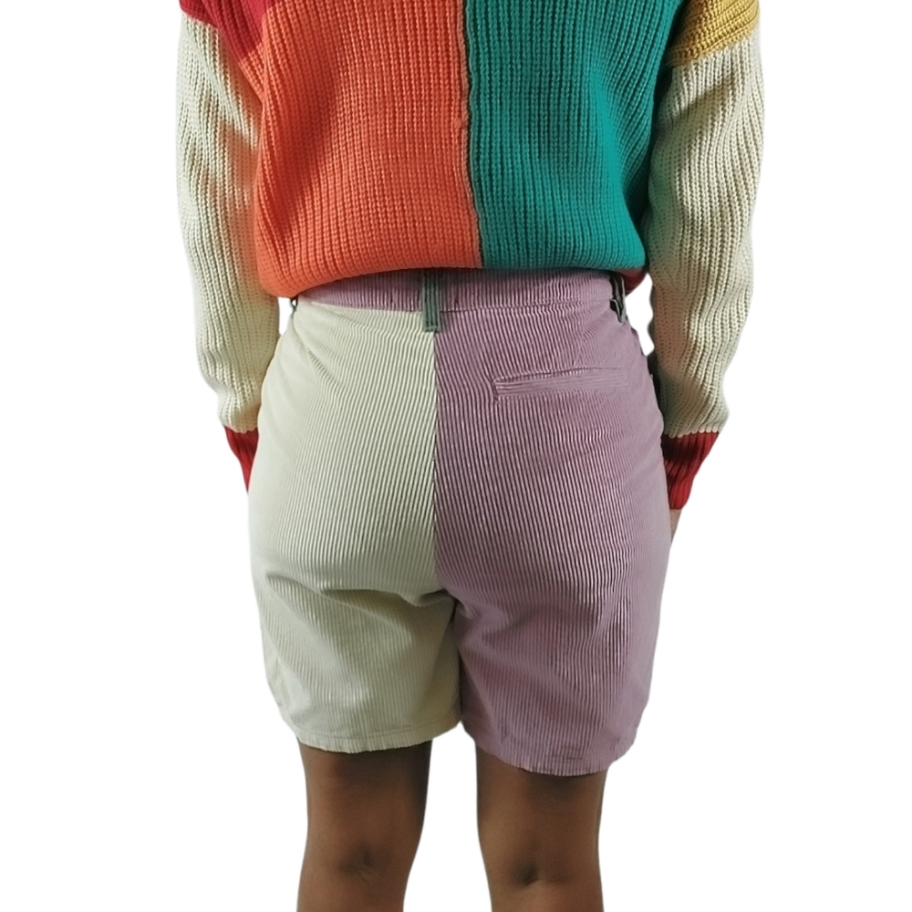 Asos Corduroy Color Block Button Fly Bermuda Shor… - image 3